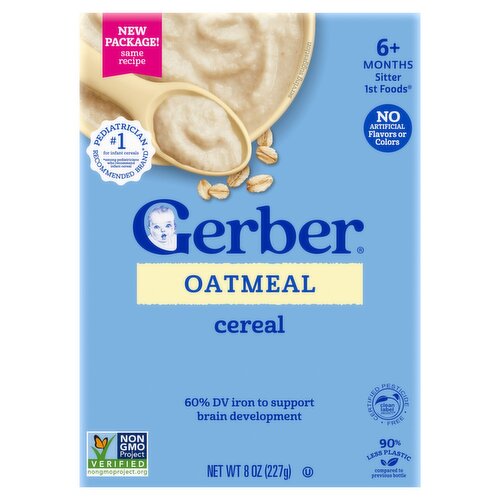 Gerber 1st Foods Oatmeal Cereal Baby Food, 6+ Months Sitter, 8 oz