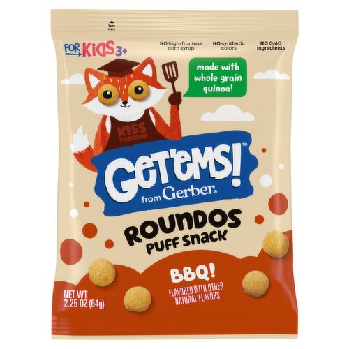 Gerber Get'ems! BBQ! Roundos Puff Sack, 2.25 oz