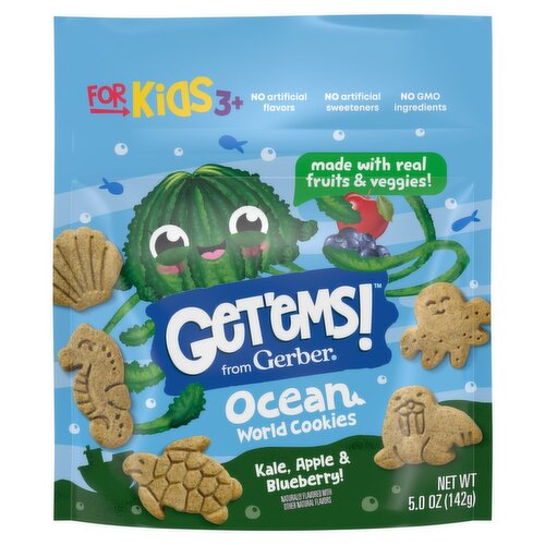 Gerber Get'ems! Kale, Apple & Blueberry! Ocean World Cookies, 5.0 oz