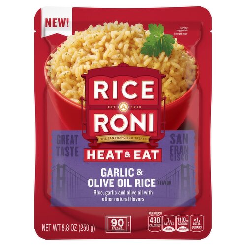 Rice A Roni Heat & Eat Garlic & Olive Oil Rice Flavor 8.8 Oz