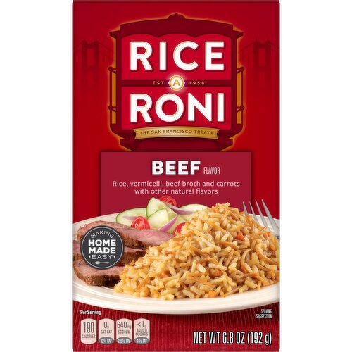 Rice A Roni Rice Vermicelli Beef Flavor 6.8 Oz