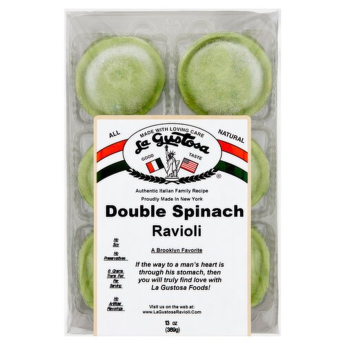 La Gustosa Double Spinach Ravioli Pasta, 13 oz