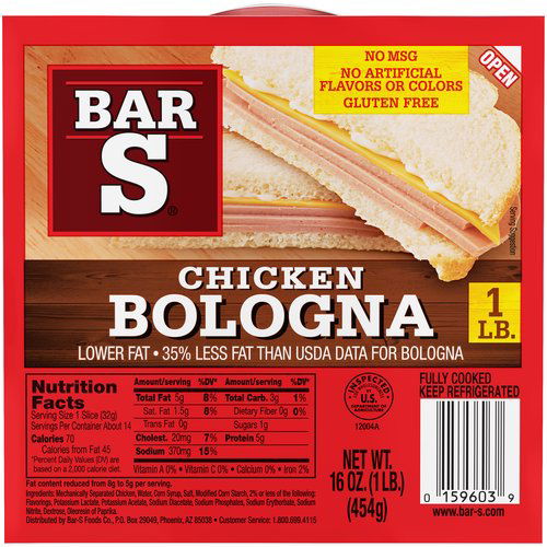 Bar-S Chicken Bologna, 16 oz