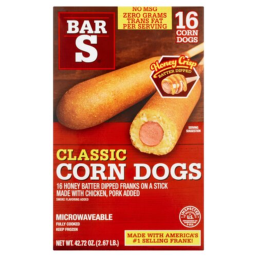 Bar-S Classic Corn Dogs, 16 count, 42.72 oz