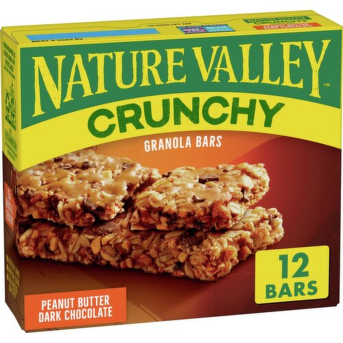 Nature Valley Crunchy Peanut Butter Dark Chocolate Granola Bars, 1.49 oz, 6 count