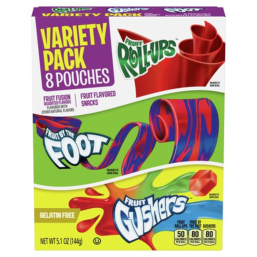 Fruit Roll-Ups, Fruit by the Foot, Fruit Gushers Fruit Flavored Snacks ...