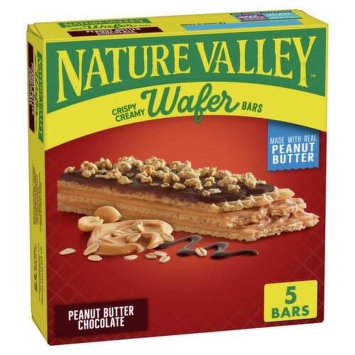 Nature Valley Peanut Butter Chocolate Crispy Creamy Wafer Bars, 1.3 oz, 5 count