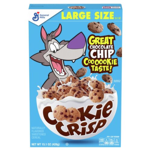 General Mills Cookie Crisp Naturally Flavored Sweetened Cereal Large Size, 15.1 oz