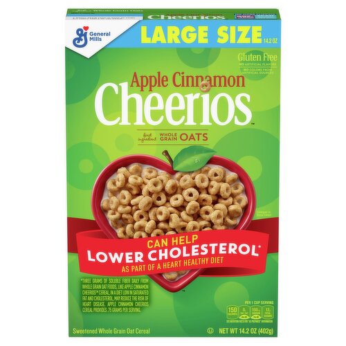 General Mills Cheerios Apple Cinnamon Cereal Large Size, 14.2 oz