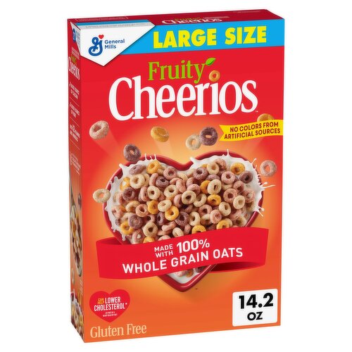 General Mills Cheerios Fruity Sweetened Whole Grain Oat Cereal Large Size, 14.2 oz