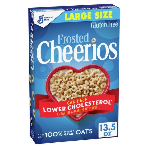 General Mills Cheerios Frosted Whole Grain Oat Cereal Large Size, 13.5 oz
