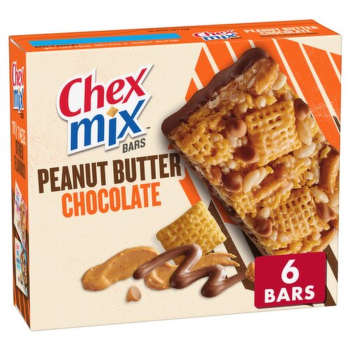 Chex Mix Peanut Butter Chocolate Bars, 6 count, 6.78 oz