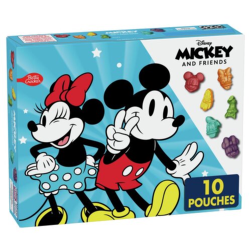 Betty Crocker Mickey and Friends Assorted Fruit Flavored Snacks, 0.8 oz, 10 count