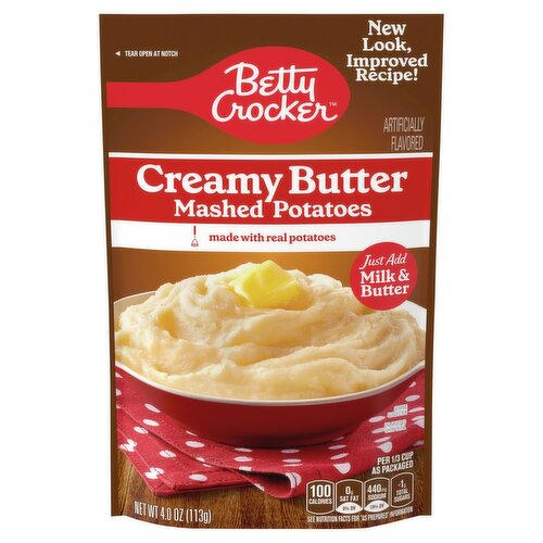 Betty Crocker Creamy Butter Mashed Potatoes, 4.0 oz