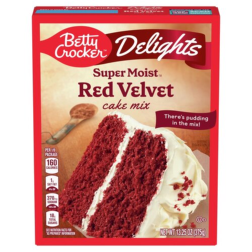 Betty Crocker Super Moist Delights Red Velvet Cake Mix, 13.25 oz