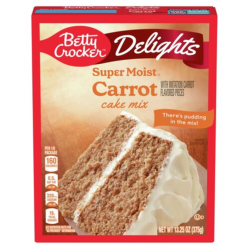 Betty Crocker Super Moist Delights Carrot Cake Mix, 13.25 oz