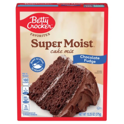 Betty Crocker Super Moist Favorites Chocolate Fudge Cake Mix, 13.25 oz