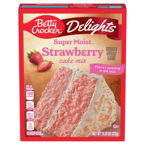 Betty Crocker Super Moist Delights Strawberry Cake Mix, 13.25 oz