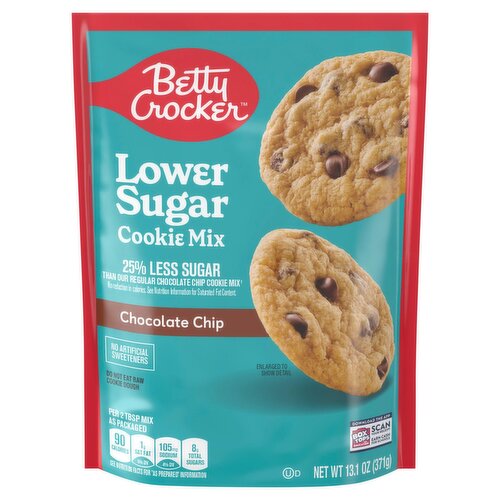 Betty Crocker Chocolate Chip Lower Sugar Cookie Mix, 13.1 oz