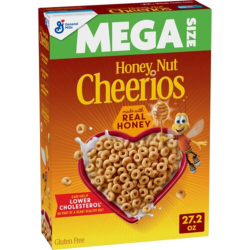 General Mills Cheerios Honey Nut Sweetened Whole Grain Oat Cereal Mega Size, 1 lb 11.2 oz