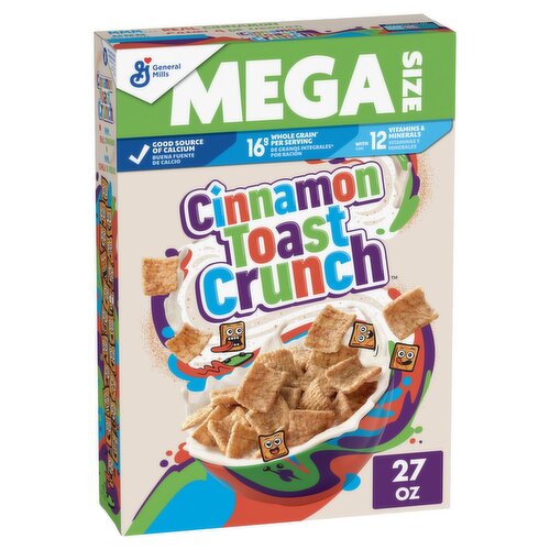 General Mills Cinnamon Toast Crunch Crispy, Sweetened Whole Wheat & Rice Cereal, 1 lb 11 oz