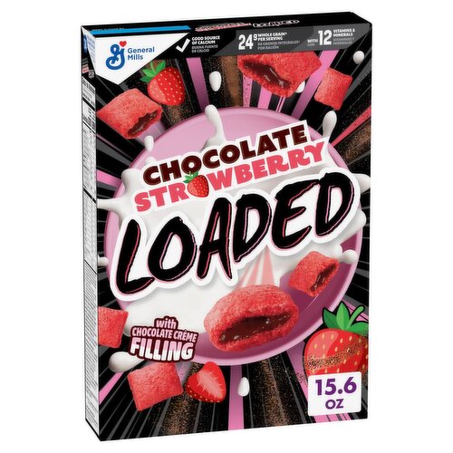 General Mills Loaded Chocolate Strawberry with Chocolate Crème Filling Cereal, 15.6 oz