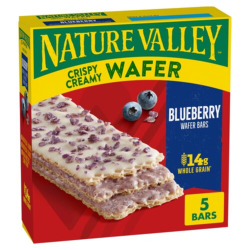 Nature Valley Crispy Creamy Blueberry Wafer Bars, 1.3 oz, 5 count