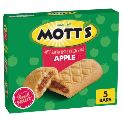 Mott's Apple Soft Baked Apple Filled Bars, 1.31 oz, 5 count