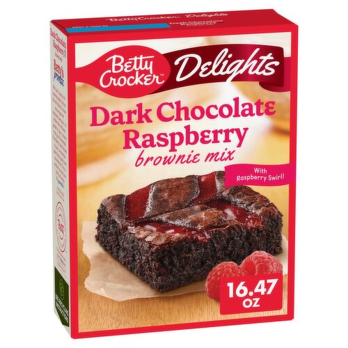 Betty Crocker Delights Dark Chocolate Raspberry Brownie Mix, 16.47 oz