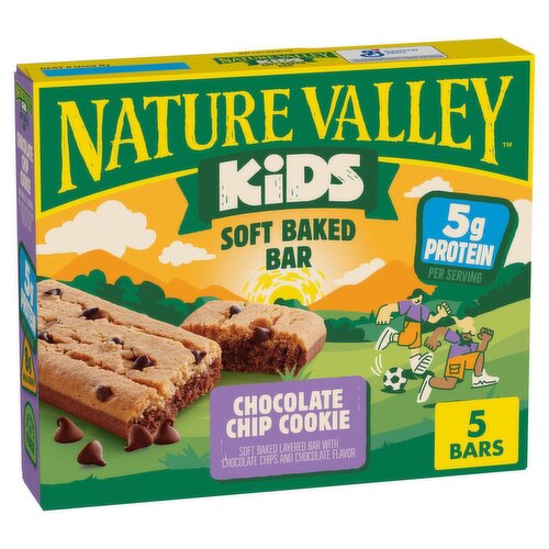 Nature Valley Kids Chocolate Chip Cookie Soft Baked Bar, 1.35 oz, 5 count