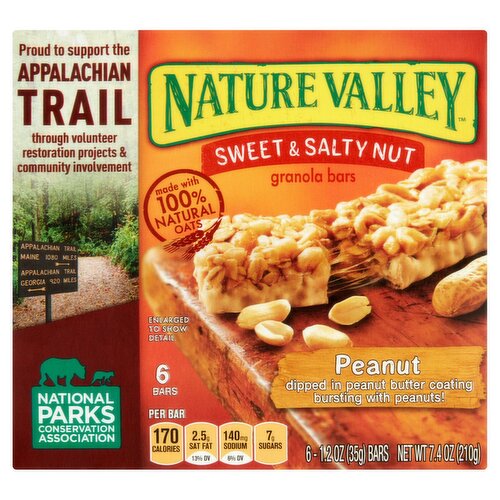 Nature Valley Sweet & Salty Nut Peanut Chewy Granola Bars, 1.2 oz, 6 count