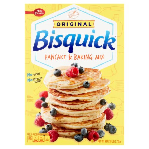 Betty Crocker Bisquick Original Pancake & Baking Mix Giant Size, 96 oz