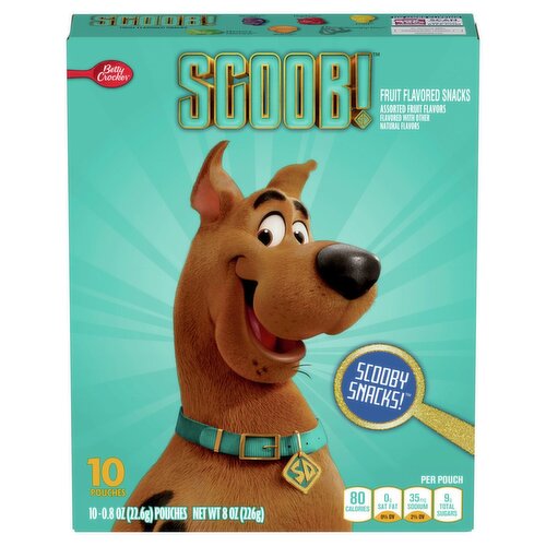 Betty Crocker Scooby-Doo! Assorted Fruit Flavored Snacks, 0.8 oz, 10 count