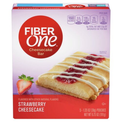 Fiber One Strawberry Cheesecake Bar, 1.35 oz, 5 count - ShopRite