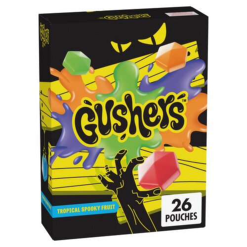 Gushers Tropical Spooky Fruit Flavored Snacks, 0.44 oz, 26 count