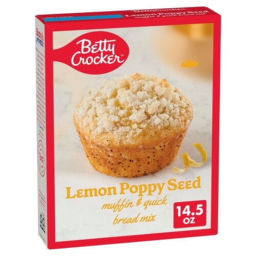Betty Crocker Lemon Poppy Seed Muffin & Quick Bread Mix, 14.5 oz