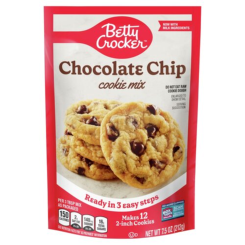 Betty Crocker Chocolate Chip Cookie Mix, 7.5 oz