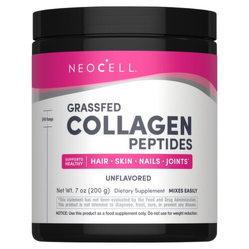 NeoCell Unflavored Super Collagen Peptides Powder Dietary Supplement, 7 oz