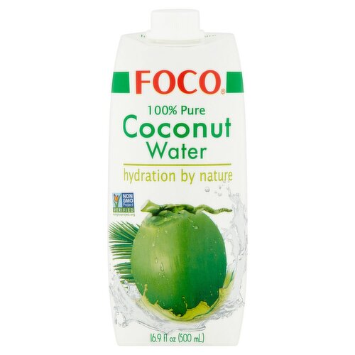 Foco 100% Pure Coconut Water, 16.9 fl oz