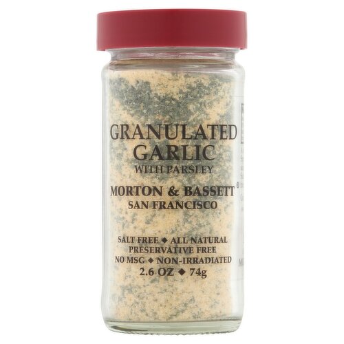 Morton & Bassett Granulated Garlic with Parsley, 2.6 oz