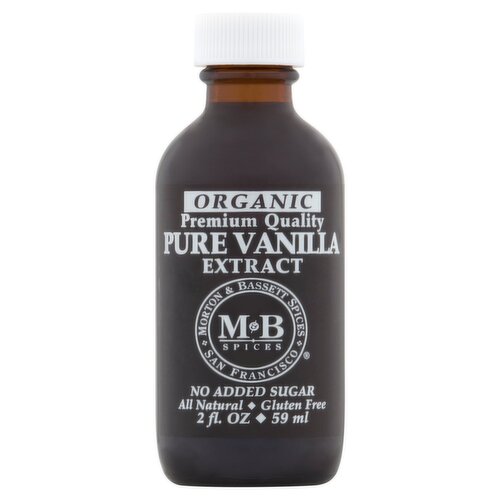 Morton & Bassett Spices Organic Pure Vanilla Extract, 2 fl oz