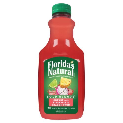 Florida's Natural Limeade with Pineapple & Dragon Fruit Bold Blends, 59 fl oz