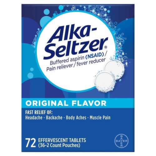 Alka-Seltzer Original Effervescent Tablets, 72 count