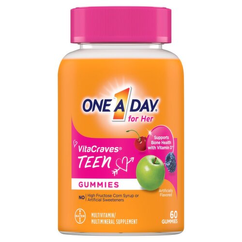 One A Day VitaCraves Teen Multivitamin/Multimineral Supplement, 60 count