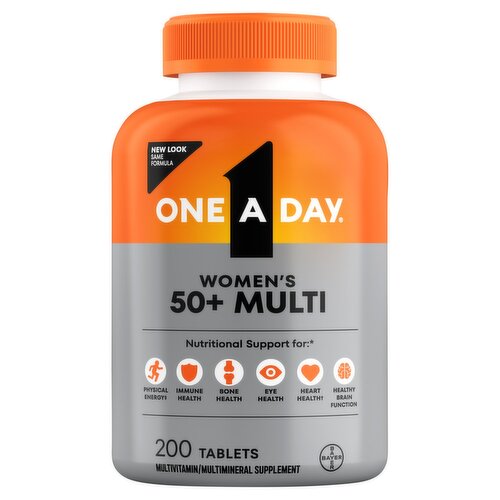 One A Day Women's 50+ Multivitamin/Multimineral Supplement, 200 Count