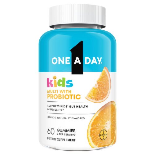 One A Day Kids Orange Multi with Probiotic Dietary Supplement, 60 count
