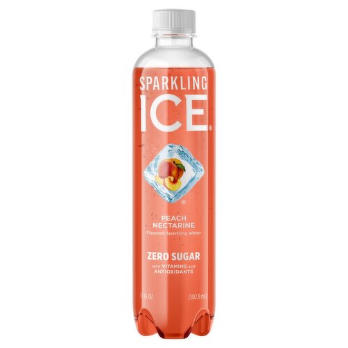 Sparkling Ice Zero Sugar Peach Nectarine Flavored Sparkling Water, 17 fl oz