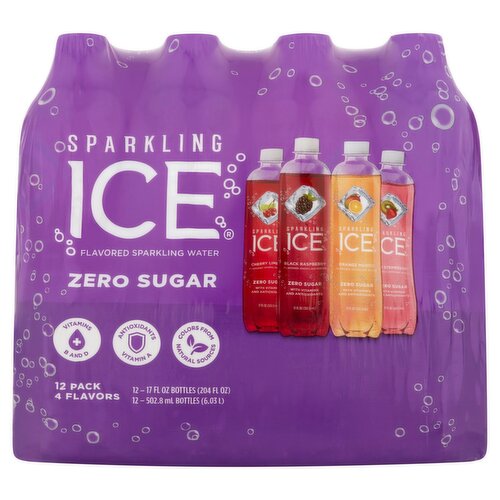 Sparkling Ice Zero Sugar Flavored Sparkling Water, 17 fl oz, 12 count