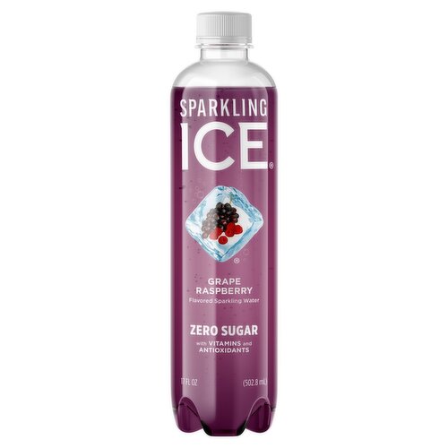 Sparkling Ice Grape Raspberry Flavored Sparkling Water, 17 fl oz