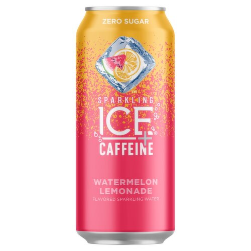 Sparkling Ice +Caffeine Watermelon Lemonade Flavored Sparkling Water, 16 fl oz
